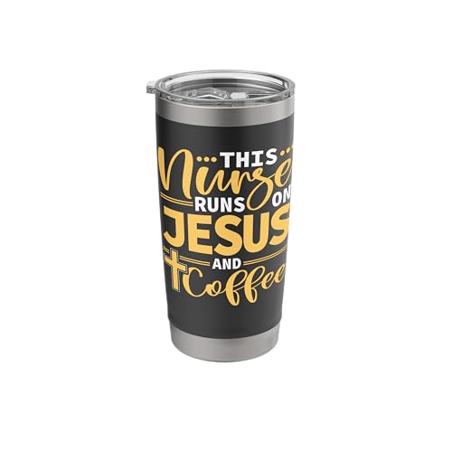 Christian Nurse RN Coffee Registered Nurse Christianity Stainless Steel Insulated Tumbler