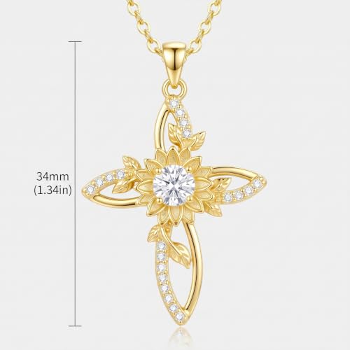 KQ&TTENG 14k Gold Plated Four Leaf Clover Necklace Irish Jewelry Wedding Anniversary Birthday Gifts for Women Wife Mom Girlfriend - color: A07