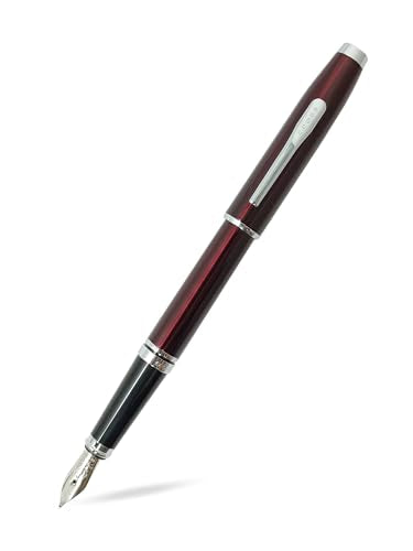 Cross Coventry Red Lacquer Fine Nib Fountain Pen, Black Ink - color: Red, style: Fine Nib