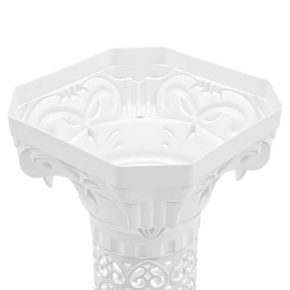 2-Pack Roman Column 34.7in, White Plastic Greek Pillar for Wedding