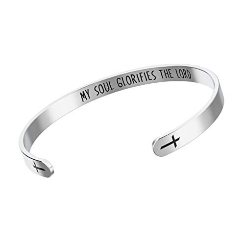 Happy Kisses Love One Another As I Have Loved You Cross Bracelet – Religious Bracelet – John 15:12 — Catholic or Christian Women & Girls - style: My Soul Glorifies