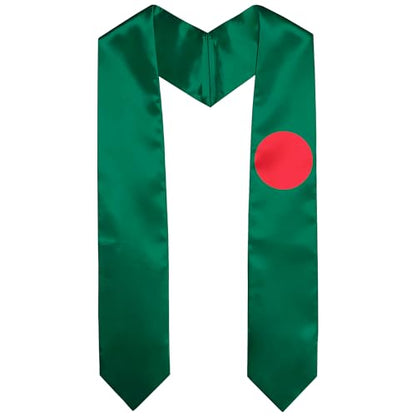 Graduation Satin Sash Scarf 72" Stole - color: Bangladesh Flag