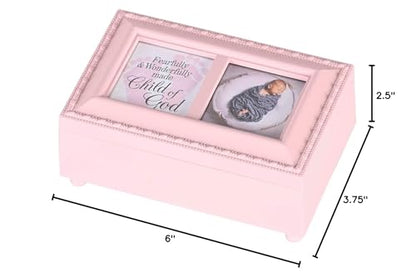 Dicksons Music Box Pink Child Of God 6x4 Pink 6 x 3.75 Inch Polymer Trinket Jewelry Music Box