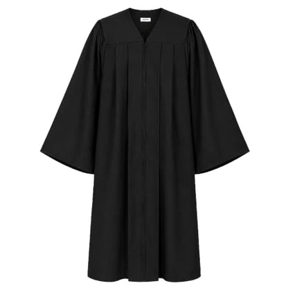 Happy Secret Adult Matte Choir Robe for Church, Graduation and Ceremonies - color: Black, size: 42FF(4'9"-4'11")