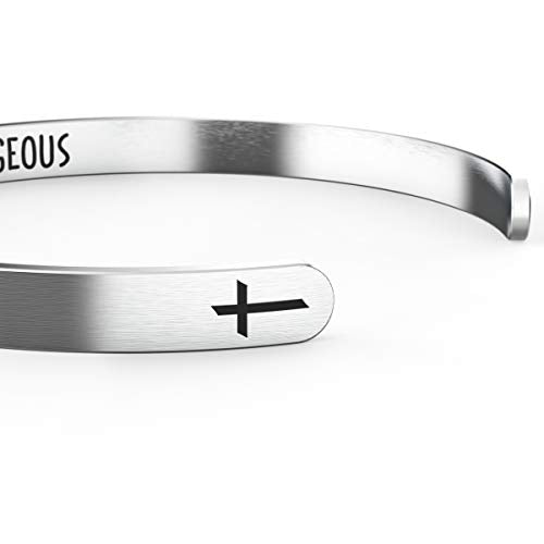Happy Kisses Love One Another As I Have Loved You Cross Bracelet – Religious Bracelet – John 15:12 — Catholic or Christian Women & Girls - style: Strong And Courageous