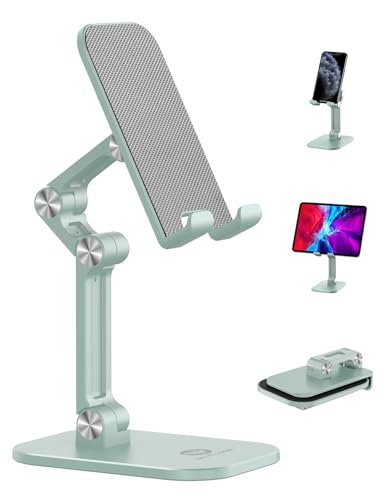 OCYCLONE Cell Phone Stand for Desk, Foldable Phone Holder, Light Green - color: Light Green