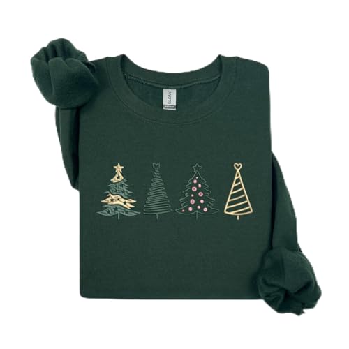 Embroidered Christmas Sweatshirts Festive Holiday Pullover Gifts with Unique Designs for Men and Women - color: Design 3