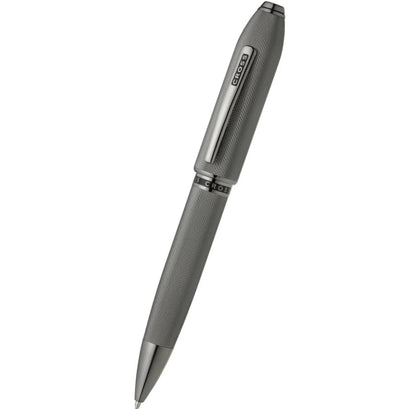 Cross Peerless™ Polished Slate Gray Engraved Diamond Pattern with Slate Gray PVD Appointments and Swarovski™ Crystal Ballpoint Pen
