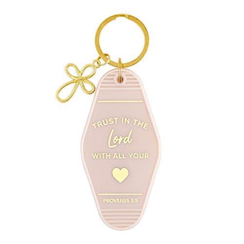 Creative Brands Faithworks - Inspirational Vintage Style Motel Key Ring, 3.5 x 2-Inch, Proverbs 3:5 - color: Proverbs 3:5, size: 3.5 x 2-Inch