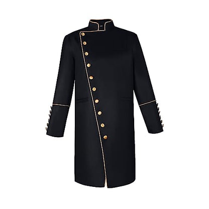 Men's Cassock Choir Short Cassock Minister Robe Clergy Pulpit Liturgical Church Top Coat - color: Gold, size: 3X-Large