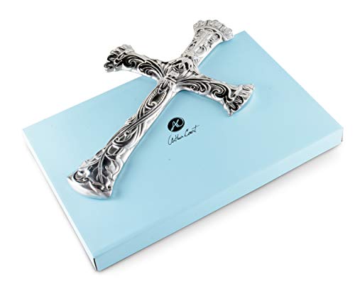 Arthur Court Designs Aluminum Wall Metal Hanging Christian Cross - Symbol of Faith 14 inch Tall