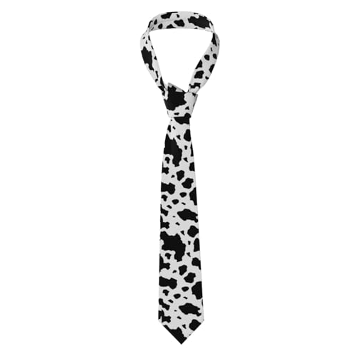 Men's Neckties, Novelty Printed Skinny Tie for Work Casual Party - color: Cow Print