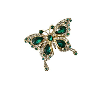 Brooch Pins For Women Fashion Elegant Brooches Lapel Badges Coat Sweater Scarves Shawl Dress Accessory Wedding Party Prom Jewelry - color: Green-A