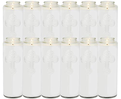 Root Candles Prayer Candles Clear Glass Devotional 7-Day Prayer Candle, 12-Count, Meditation - color: Meditation, size: 12-Count