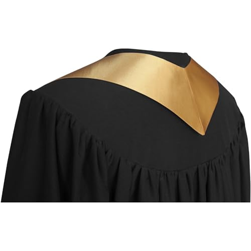 Premium Choir Traditional Stole - Solid Color - Satin - Unisex - color: Antique Gold