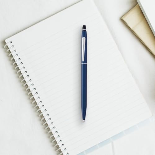 Cross Click Blue Lacquer Selectip Ballpoint Pen with Chrome Appointments - color: Blue