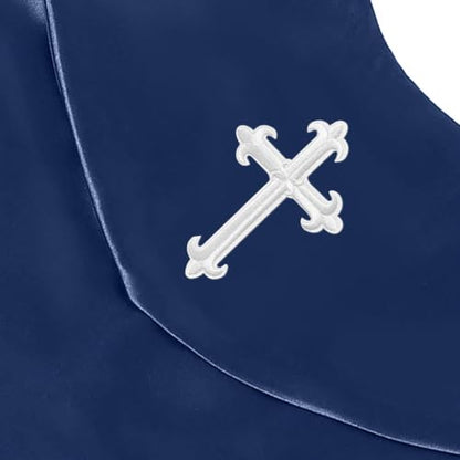 Unisex V-Shape Church Choir Stole with Cross for Adults Church - color: Navy, size: White Cross