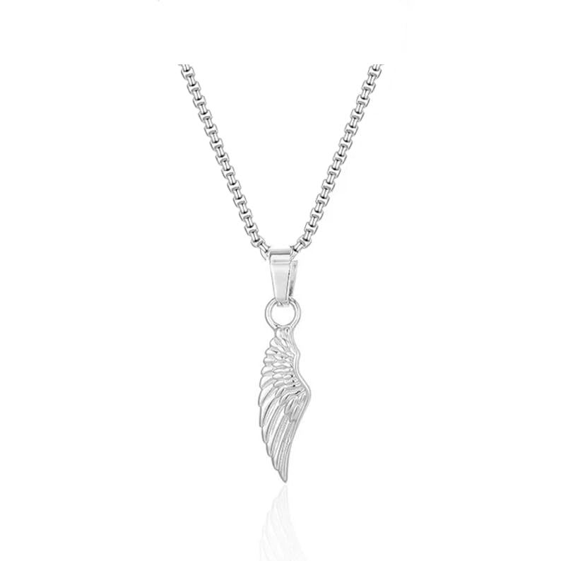 Angel Wings Necklace 925 Sterling Silver Guardian Angel Pendant Celestial Charm Angel Religious Jewelry Gifts for Men Women With Stainless steel Chain 22+2inch (60cm)…