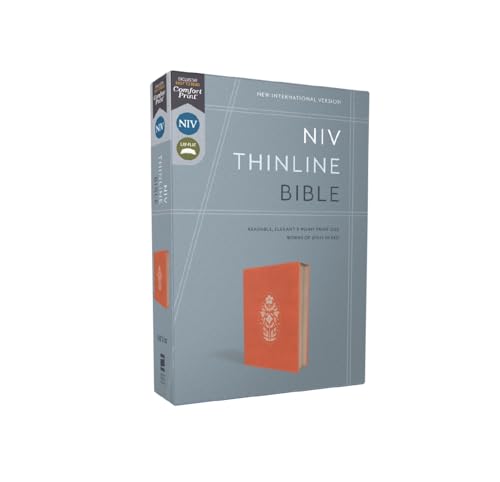 NIV, Thinline Bible, Leathersoft, Coral, Zippered, Red Letter, Comfort Print