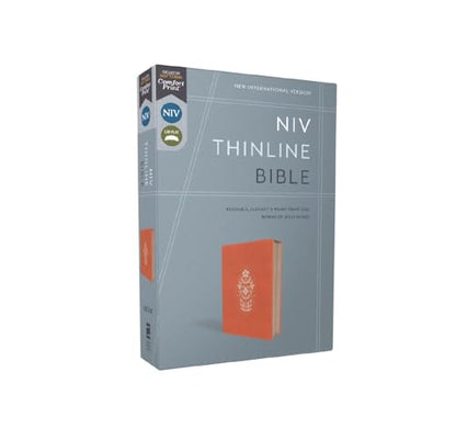 NIV, Thinline Bible, Leathersoft, Coral, Zippered, Red Letter, Comfort Print