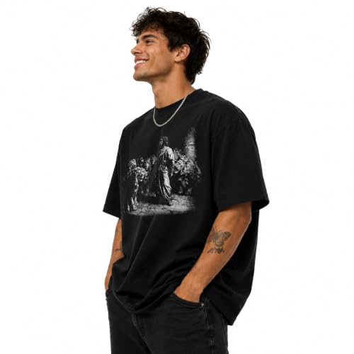 Daniel in the Lion’s Den Christian T Shirt — Faith Based Religious Graphic Tee Bible Scripture Shirt Unisex Cotton - size: Medium