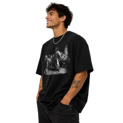 Daniel in the Lion’s Den Christian T Shirt — Faith Based Religious Graphic Tee Bible Scripture Shirt Unisex Cotton - size: Medium