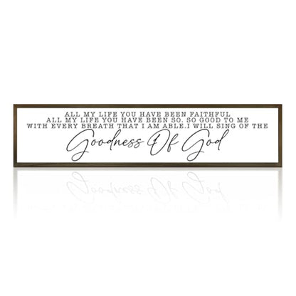 Goodness of God' Wooden Sign, Inspirational Christian Wall or Tabletop Decor, Farmhouse Style Scripture Plaque, Nursery Signs, Bible Verse Sign, Faith & Gratitude Gift, Housewarming Gift