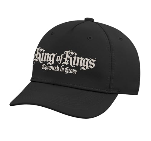 Kings of Kings Jesus Hat Gospel Faith Bible Verse Adjustable Baseball Hat - color: Black