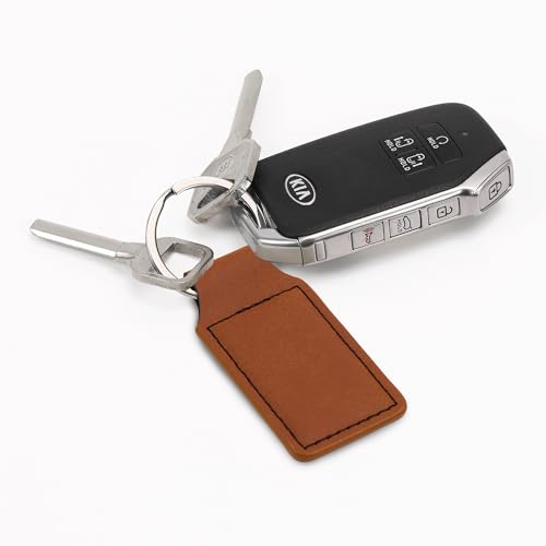 LaserGram Rectangle Keychain, Christian Cross, Personalized Engraving Included - color: Dark Brown