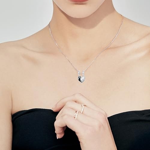 LUXILLA 925 Sterling Silver Charm Golden Family Tree Sparkling Cross Cute Dragon Charms Fits Bracelets Necklace Pendant Bead Jewelry Gift for Women Family Friends - color: Couple Cat Charm