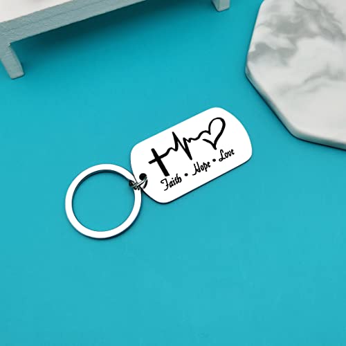 Xiahuyu Christian Keychain - Bible Verse Baptism & Communion Gift - Inspirational Religious Gifts for Women & Men - color: Christian-7