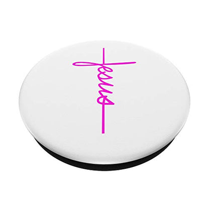 Jesus Cross Christian PopSockets Lovely Gift Idea Women PopSockets PopGrip: Swappable Grip for Phones & Tablets