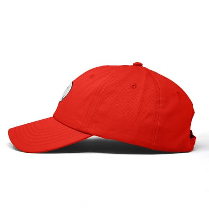 DALIX Ghost Embroidered Mens Womens Cotton Dad Hat Baseball Cap Adjustable - color: Red