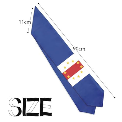 Graduation Satin Sash Scarf 72" Stole - color: Cape Verde Flag