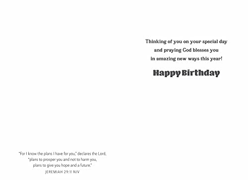 DaySpring - God’s Plan is Good – Birthday – 4 Design Assortment with Scripture – 12 Happy Birthday Cards & Envelopes (J9174)