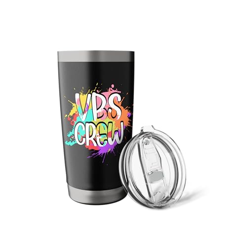 I Love VBS Crew Vacation Bible School Paint Splatter Stainless Steel Insulated Tumbler