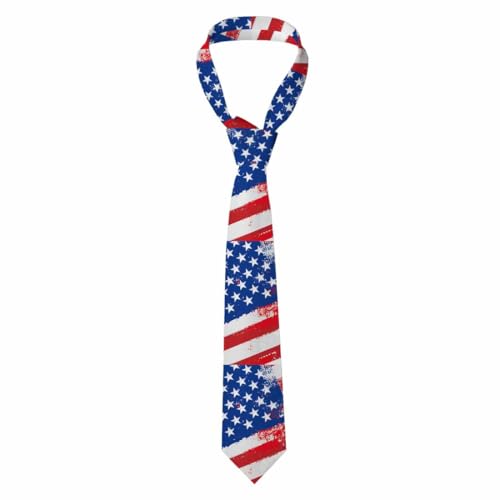 funny Ties for Men Business Novelty Men's Neckties for Festival Holiday Party Valentine's Day Wedding Christmas - color: Retro Flag
