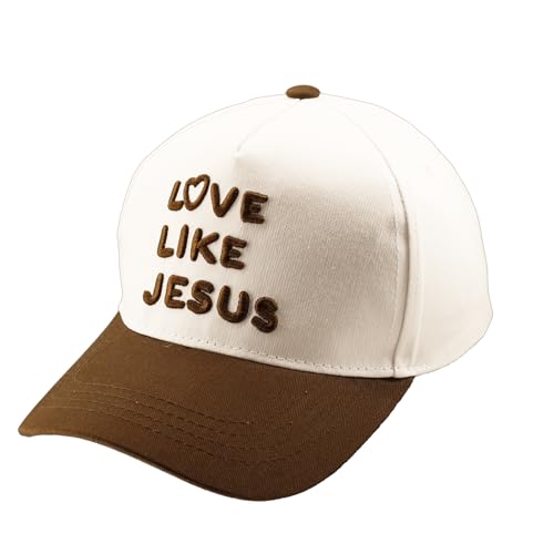 Two Tone Embroidered Lettering Baseball Cap - color: White/Deep Brown