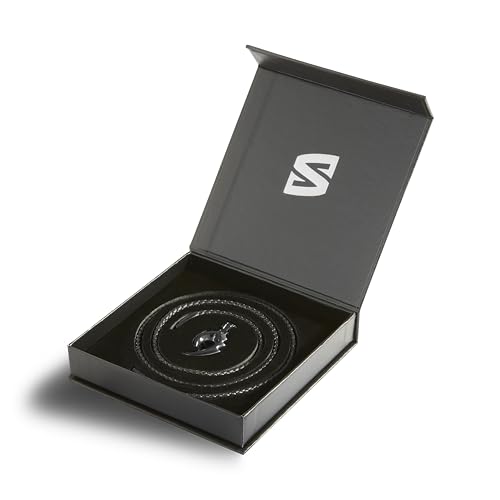 SERASAR Premium Leather Necklace Men | Stainless Steel Pendant | Secure Clasp | Three Colors | Jewelry Box Included - color: Black, size: 50cm, style: Flame