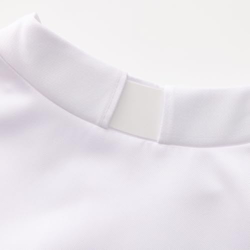 Clergy Tab Collar, Black and White Clerical Bib Collar with Insert White Tab, 2 Pack, Traditional Church Vestment
