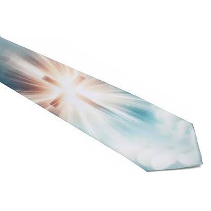 ASVP Shop Easter Mens Ties Jesus Resurrection Cross Necktie Tie Religious Neckties Christianity - style: Heavenly Light