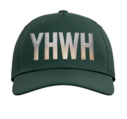YHWH Christianity Jesus Christian Faith Adjustable Baseball Hat - color: Dark Green