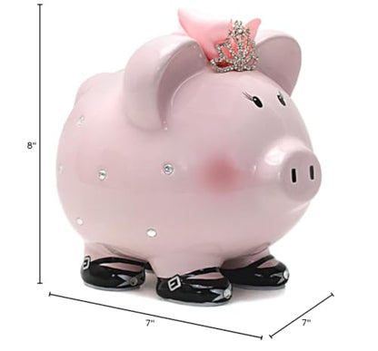Child to Cherish Ceramic Piggy Bank for Girls, Princess - color: Princess