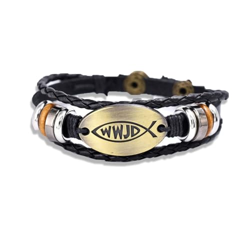 WWJD Bracelet for Men Women What Would Jesus do Bracelets - color: Style 1