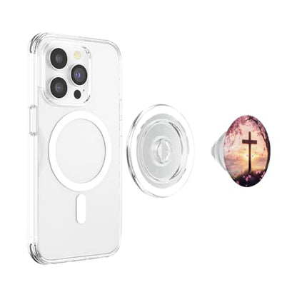 Christian Cross PopSockets PopGrip for MagSafe - style: Magnetic PopGrip