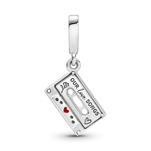 Sport Religious Charm 925 Sterling Silver Pendant,Jewelry Beads Gifts for Women Bracelet&Necklace - color: Nostalgia cassette tape