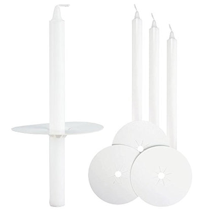 Concordia Supply 6.5" x 1/2" Candles w/Paper Drip Protectors (Set of 250) - size: 6.5 inches