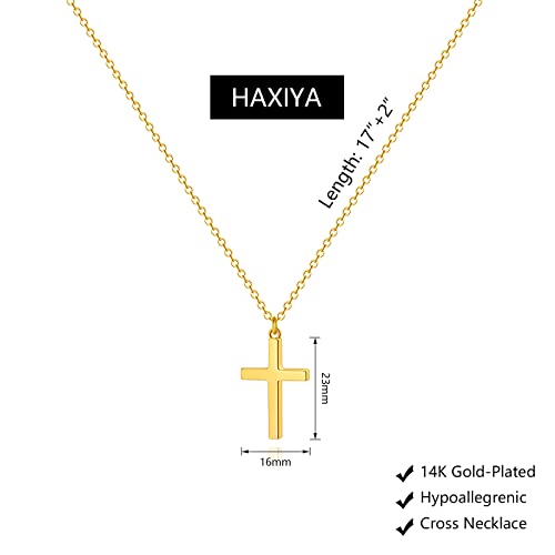HAXIYA Cross Pendant Necklaces for Women Layered Cross Choker Faith Jewelry - style: Classic-Gold
