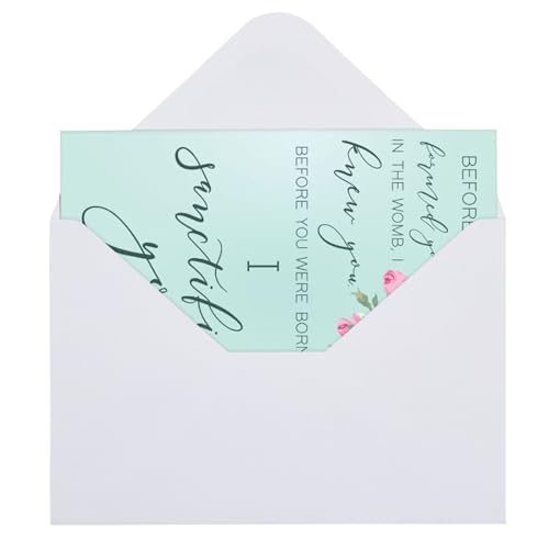 Faithful Finds Greeting Cards - 4 x 6 In Blank Inside, 48-Pack with Envelopes - Prayer Cards for Christian Stationery Set, Encouragement & Thank You