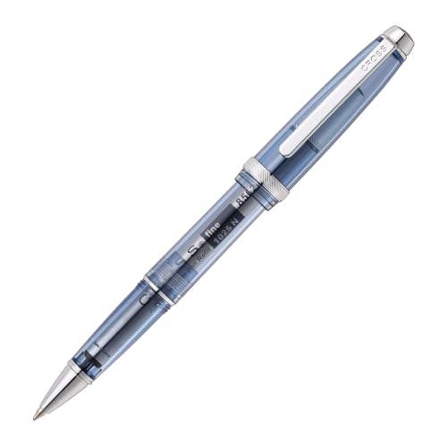 Cross Lume Translucent Translucent Navy Blue Resin Ballpoint Pen - Chrome-Plated Appointments - Black Fine-Tip Ballpoint - 0.27mm Line Width - Lifetime Mechanical Warranty - color: Blue